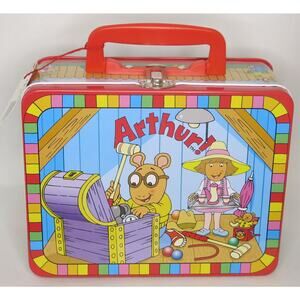 Arthur PBS Kids *NWT* Vintage Lunch Box Metal Marc Brown Schylling 1997 Cartoon